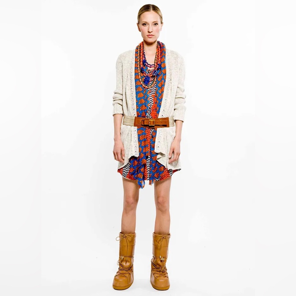Tory Burch Runway Scarf Wrap In Block Print - image 5